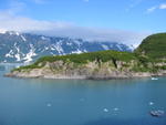 Hubbard glacier and the surrounding area