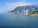 Hubbard glacier and the surrounding area