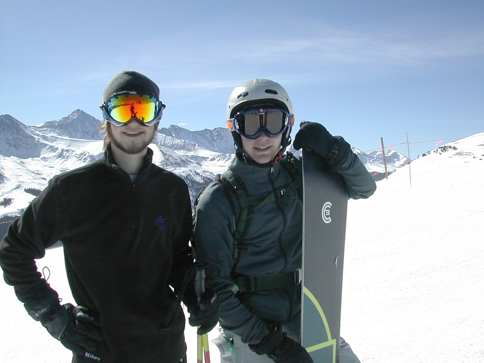 David and Brad on mountain