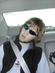 David asleep in car