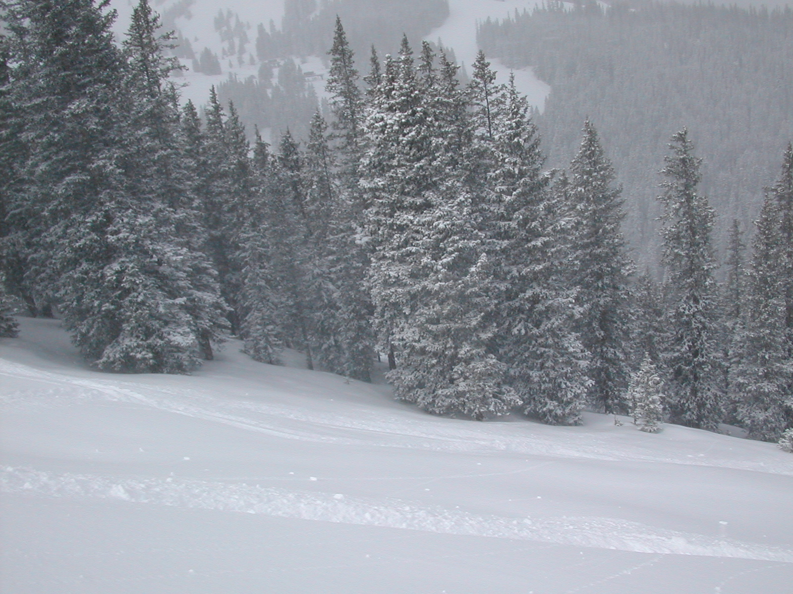 Powdery mountainside panorama 3