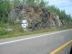 Rocks on roadside