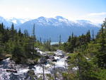 View at the top looking back down to the inlet where I started