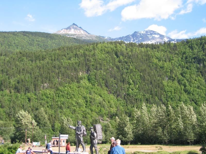 View of the mountain I hiked, from the bottom (Skagway, AK)