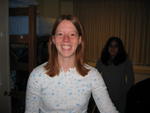 Big grin from Amanda, Lisa in the background