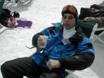 Steve relaxing mid-mountain