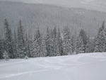 Powdery mountainside panorama 1