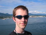 Me on the top deck, as we're heading out from Vancouver